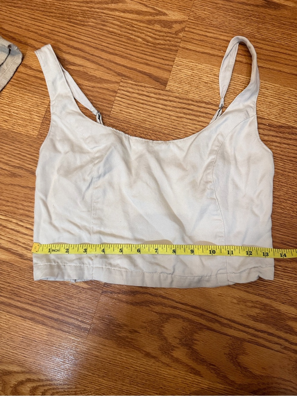 Abercrombie & Fitch Light Beige Scoop Crop Tank
